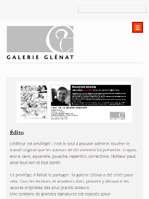 Un site pour la galerie Glénat
