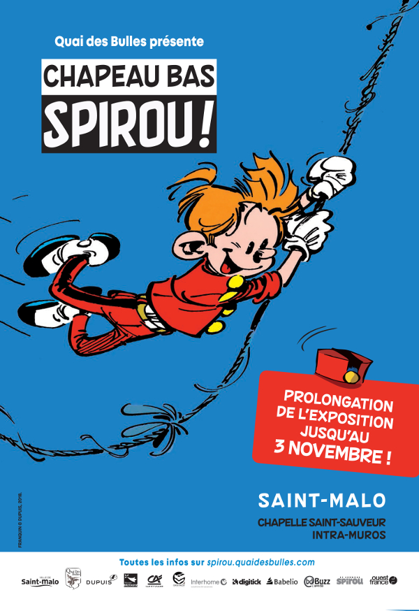 Saint-Malo : L'expo Chapeau bas, Spirou prolongée jusqu'au 3 novembre 2018