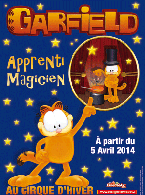Bande annonce Garfield, apprenti magicien au Théâtre de la Ménagerie du Cirque d'Hiver Bouglione